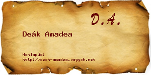 Deák Amadea névjegykártya